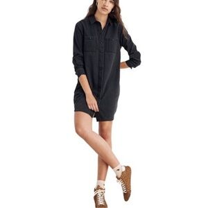 Madewell Black Denim Shirt Dress